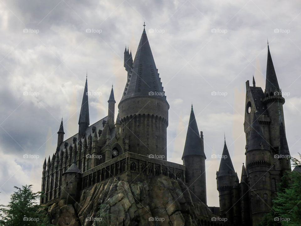 Do you believe in magic? Hogwarts sitting on a mountain at Universal Studios, Orlando.