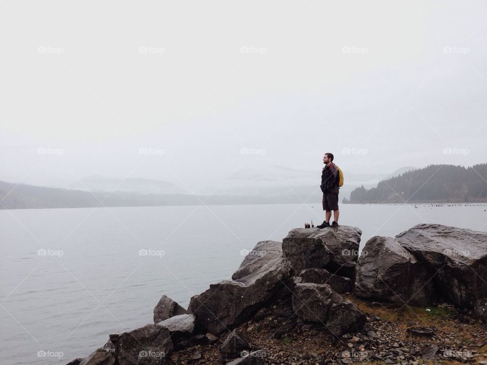 Man on the shoreline