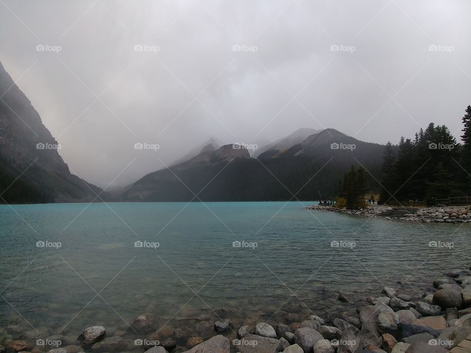 Lake Louise in the Mist