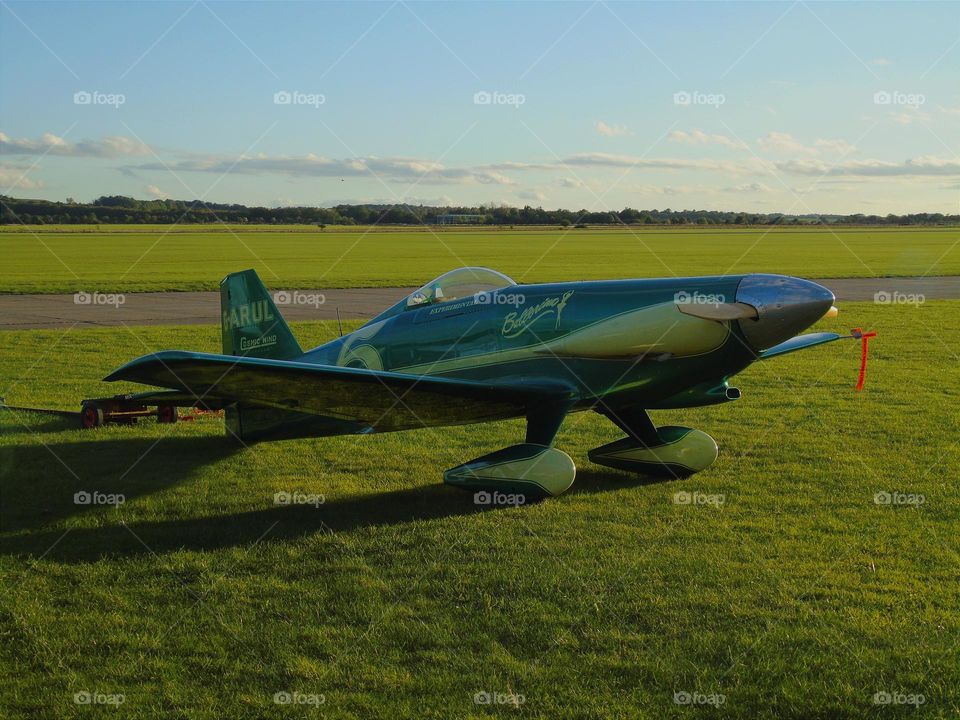 The LeVier Cosmic Wind, small single engine, single seat racing monoplane, displayed in Duxford, UK