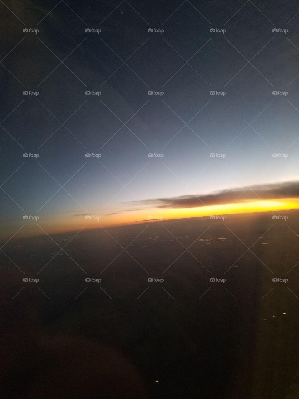 Sunset from the airplane