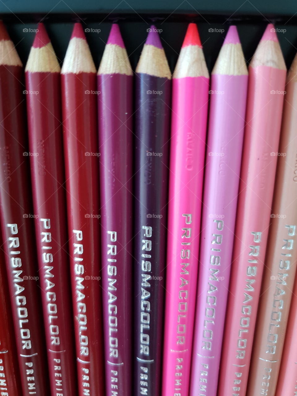 Prismacolor pensils on pink hues