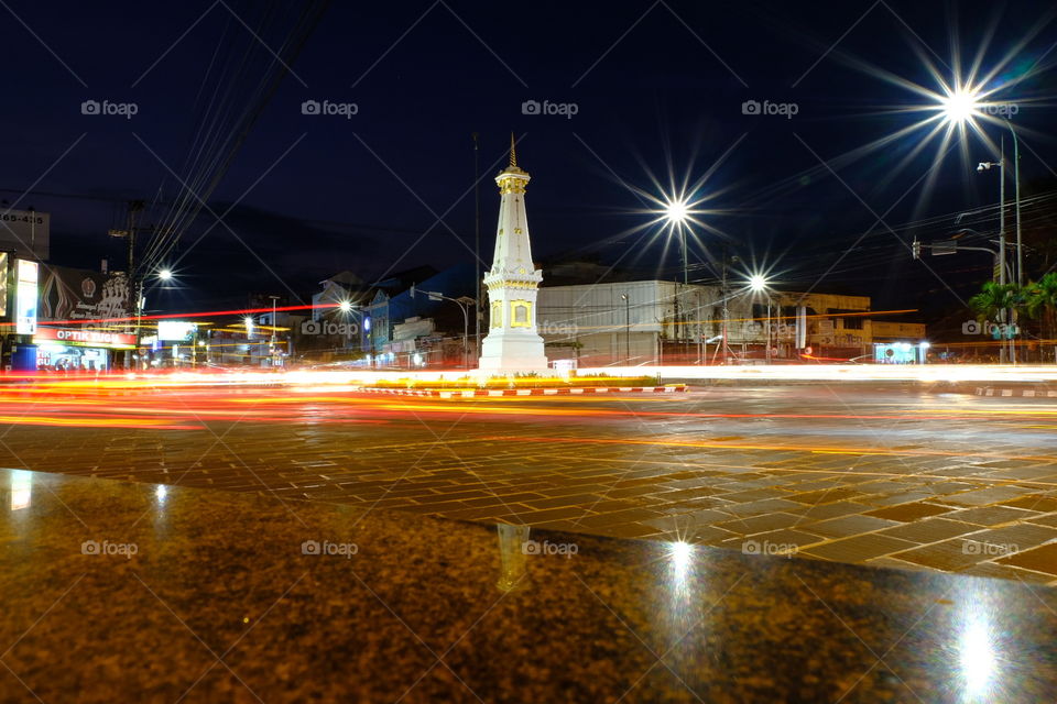 Night capture at "tugu" Yogyakarta, Indonesia