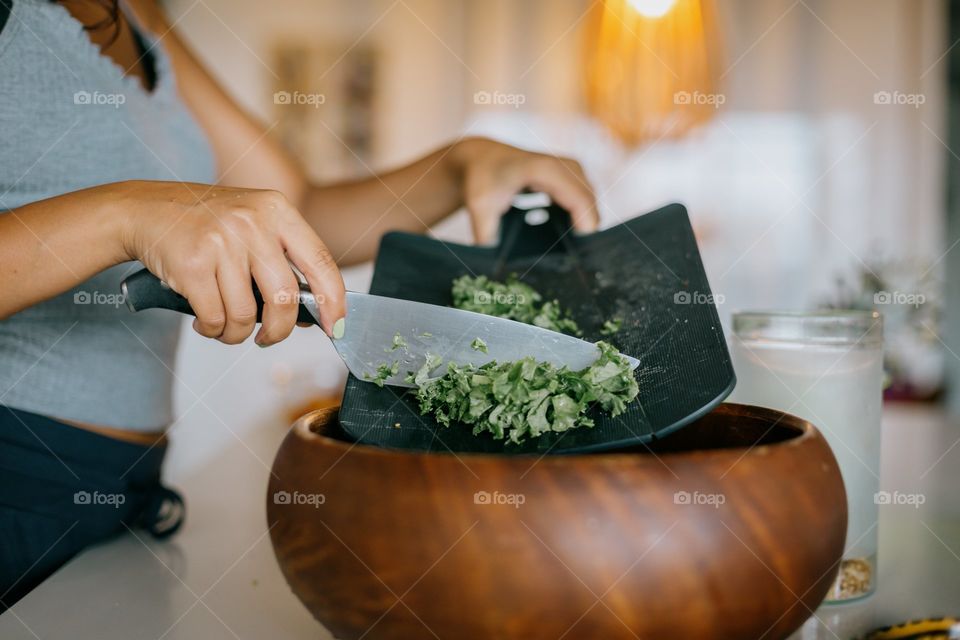 preparing the dishes