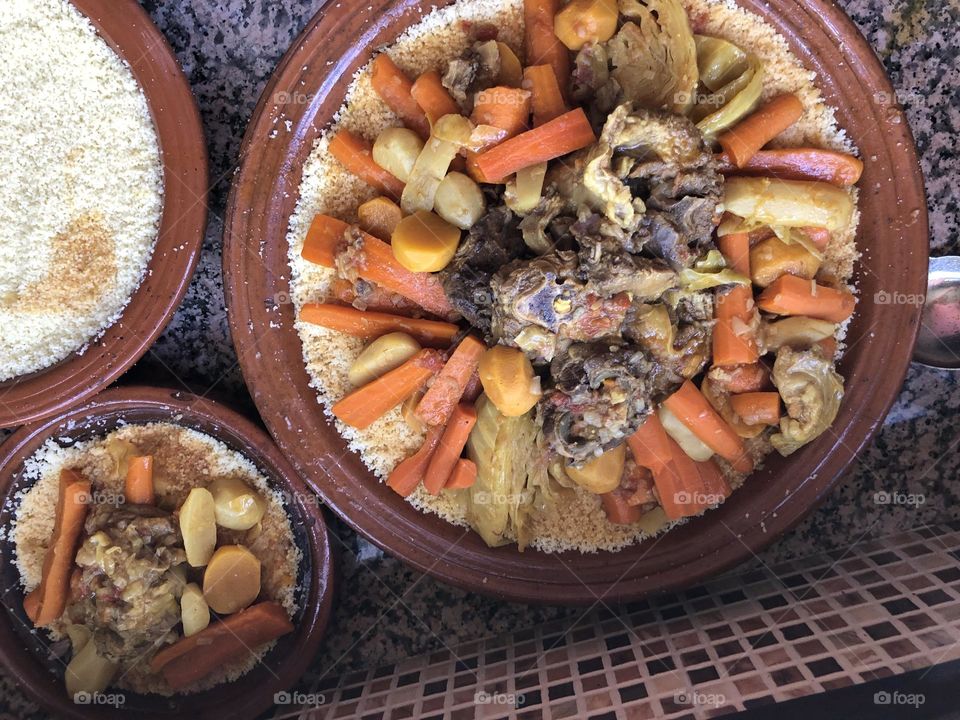 Delicious Couscous : famous food in morocco.