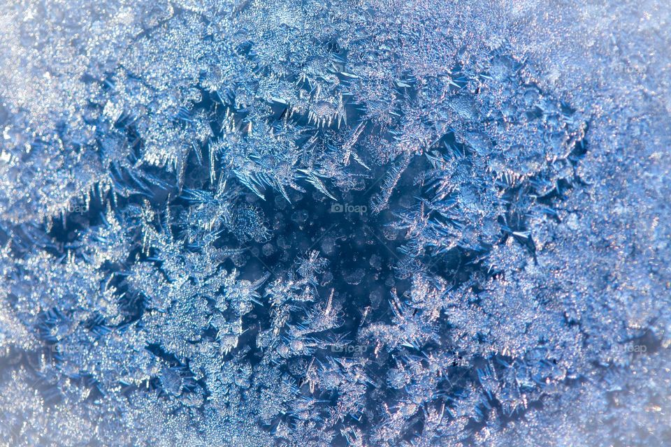 Icy patterns on the window