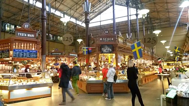 Stunning Stockholm - indoor view of Saluhall main food market
