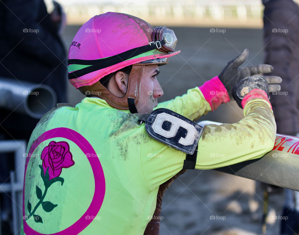 Aqueduct Racetrack Jockey by Fleetphoto