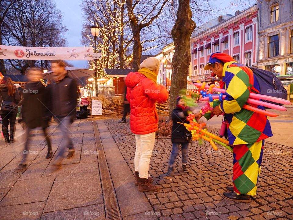Balloon seller at Christmas Market