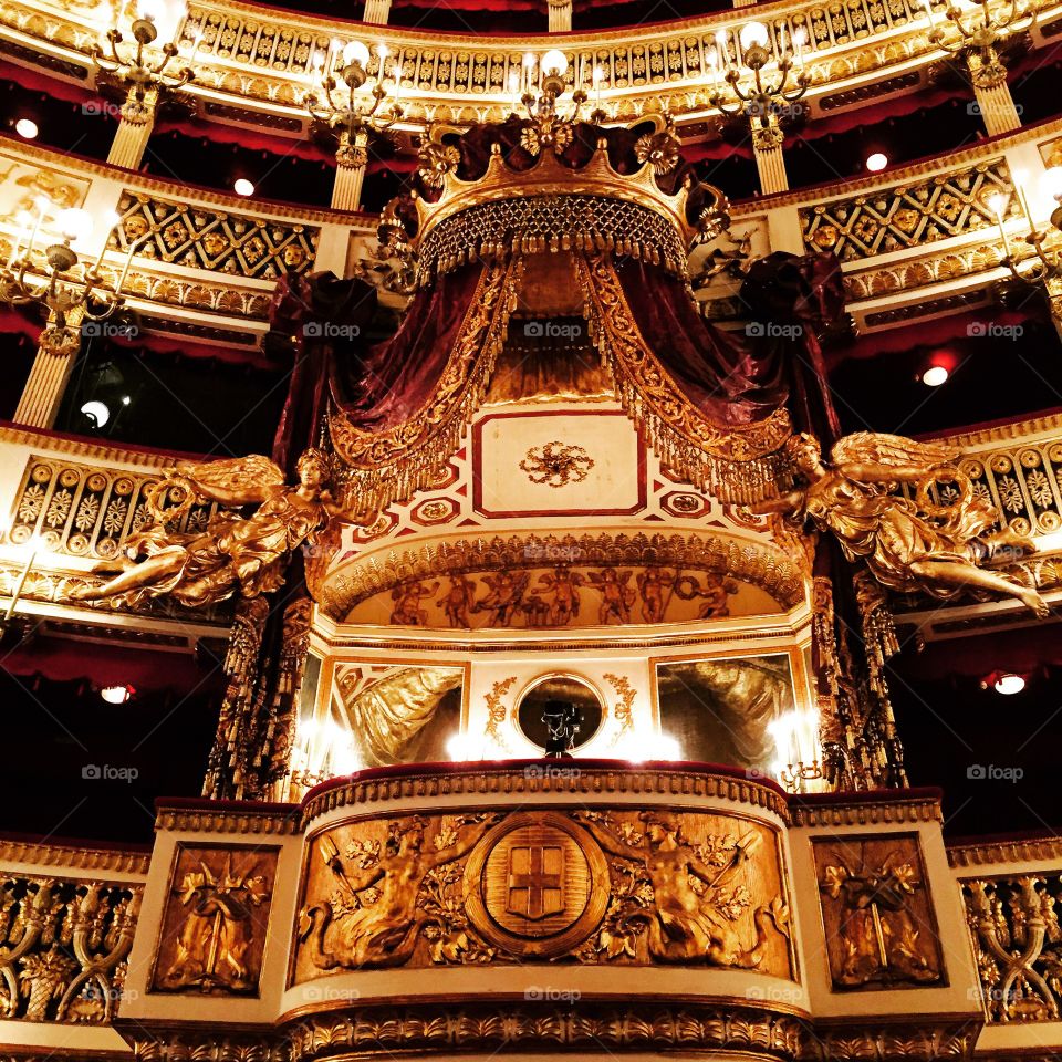 Teatro San Carlo di Napoli, Italia. San Carlo Opera House, Naples, Italy.