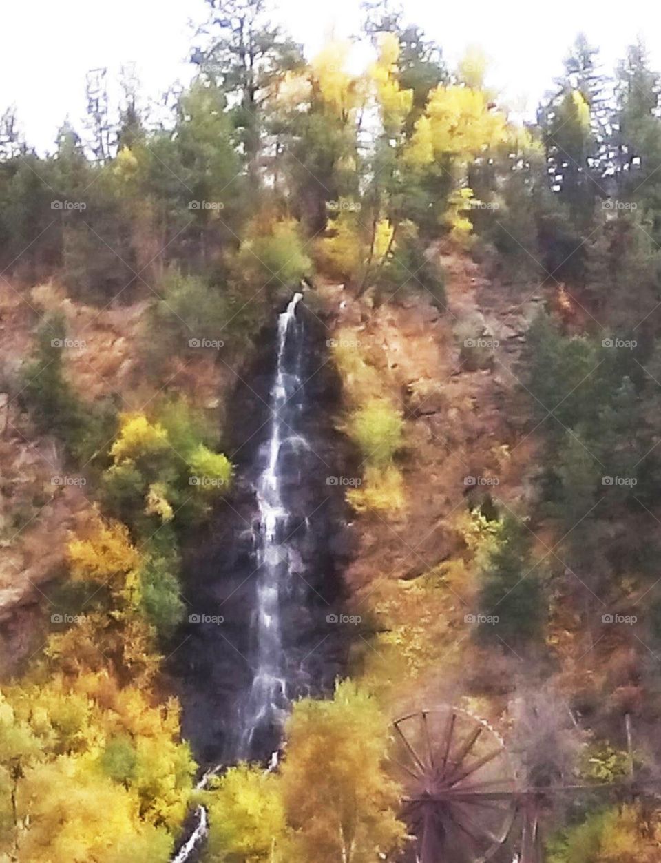 Bridal Veil Falls neat Telluride, CO. In the fall.