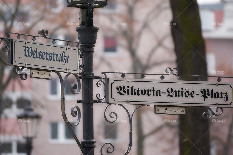 Street names sign in Berlin