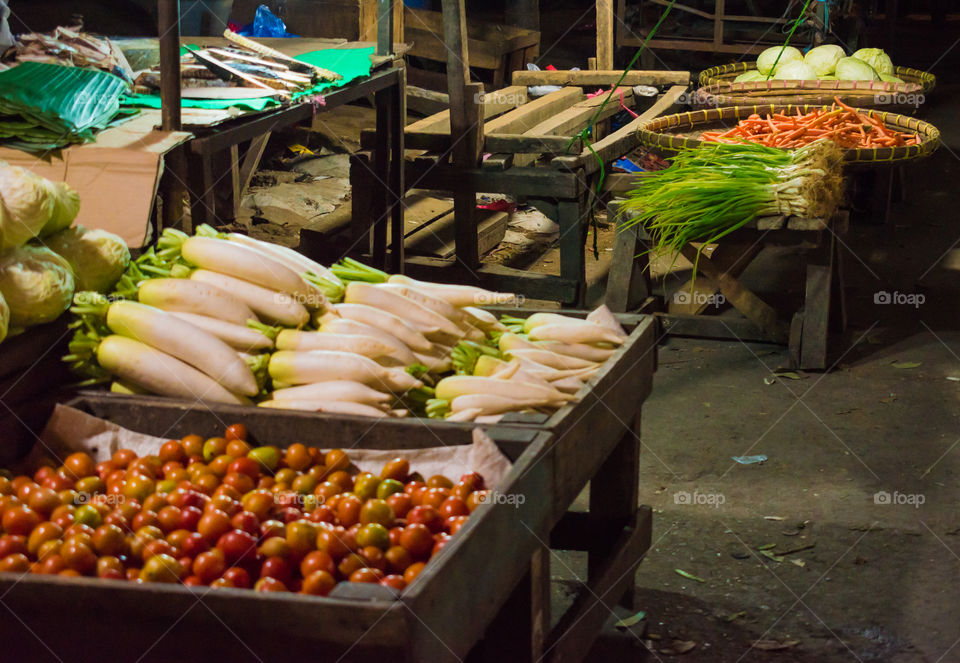 I love buy vegetables at traditional market