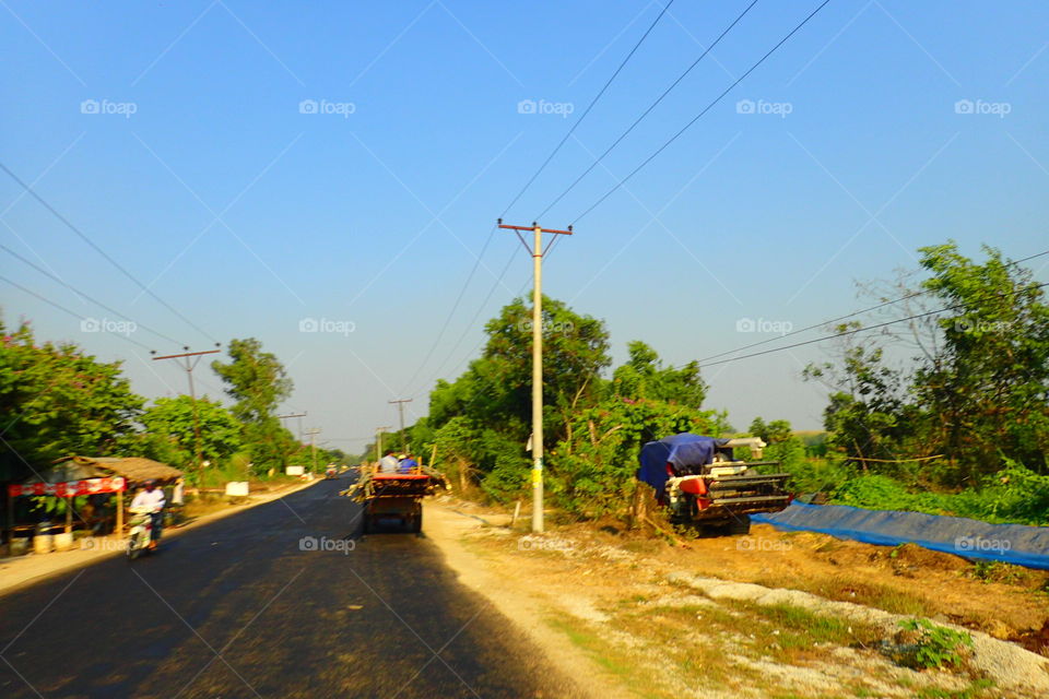 On the road in Myanmar