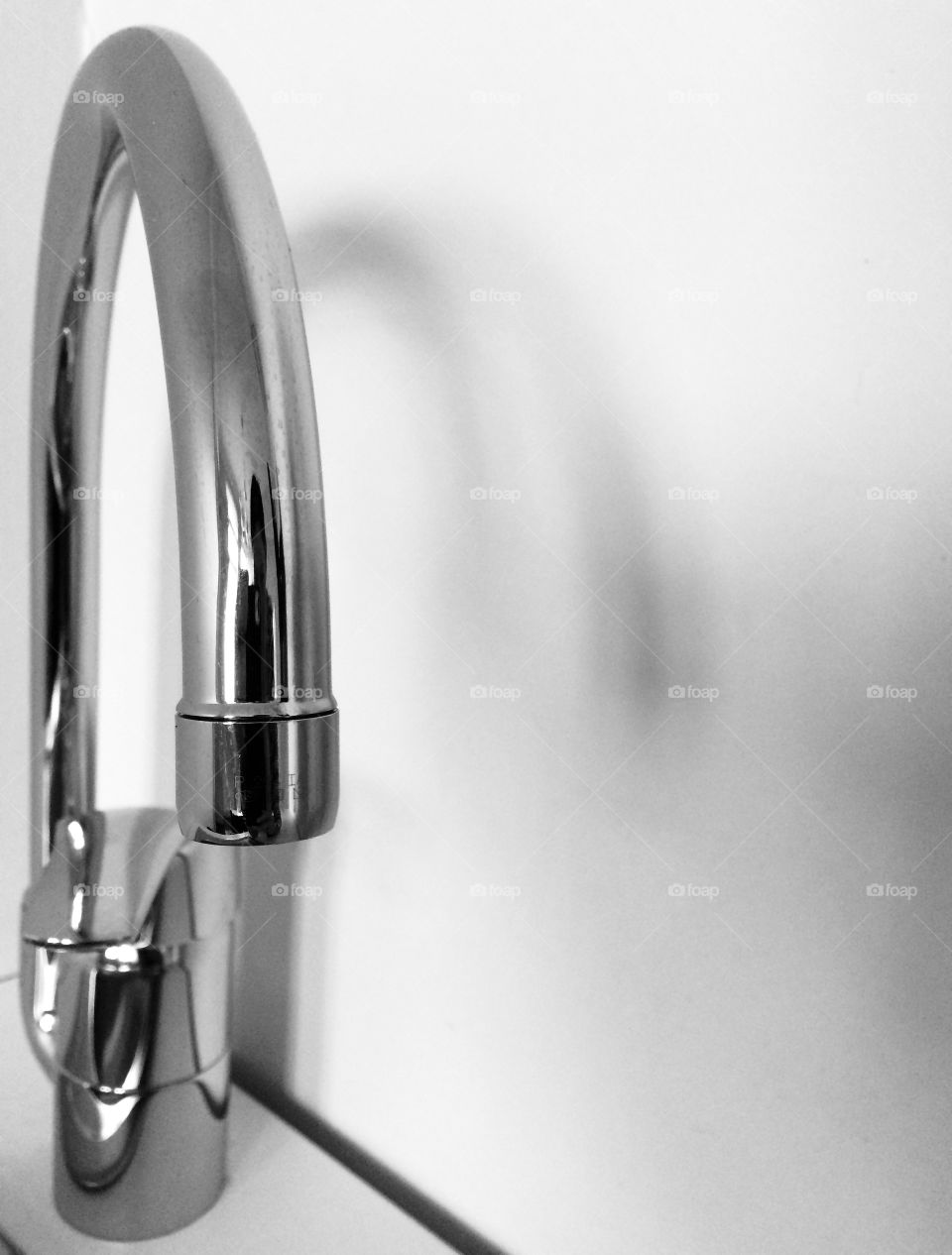 A kitchen tap / Black and White