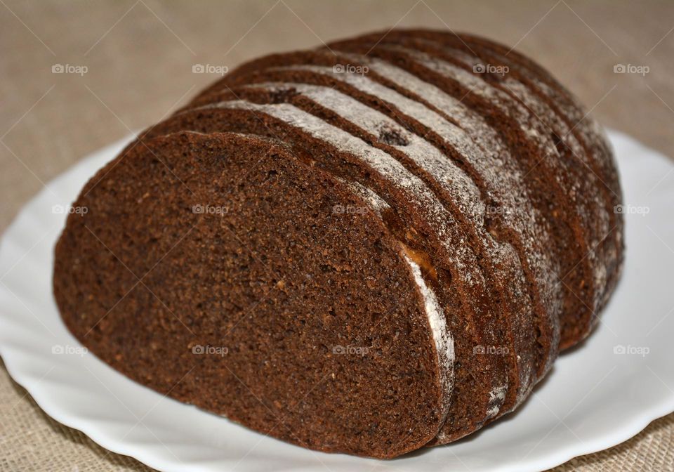 tasty bread on a plate