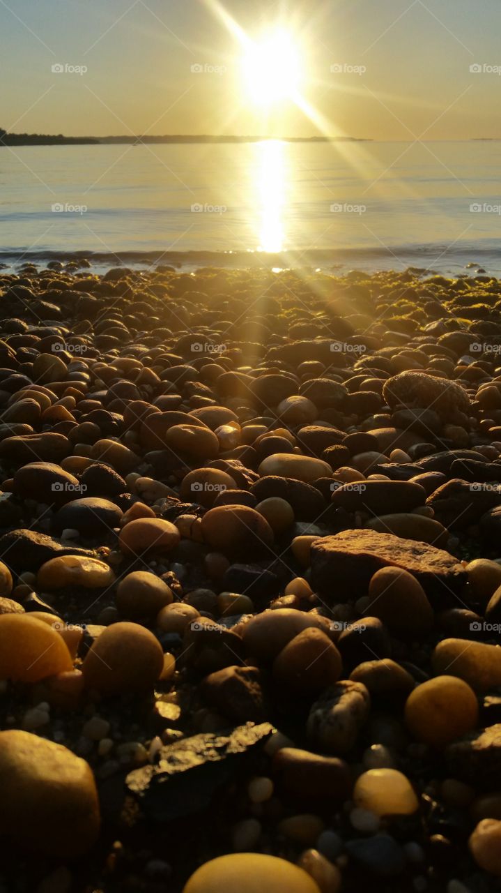 Sunset, Water, No Person, Beach, Sea