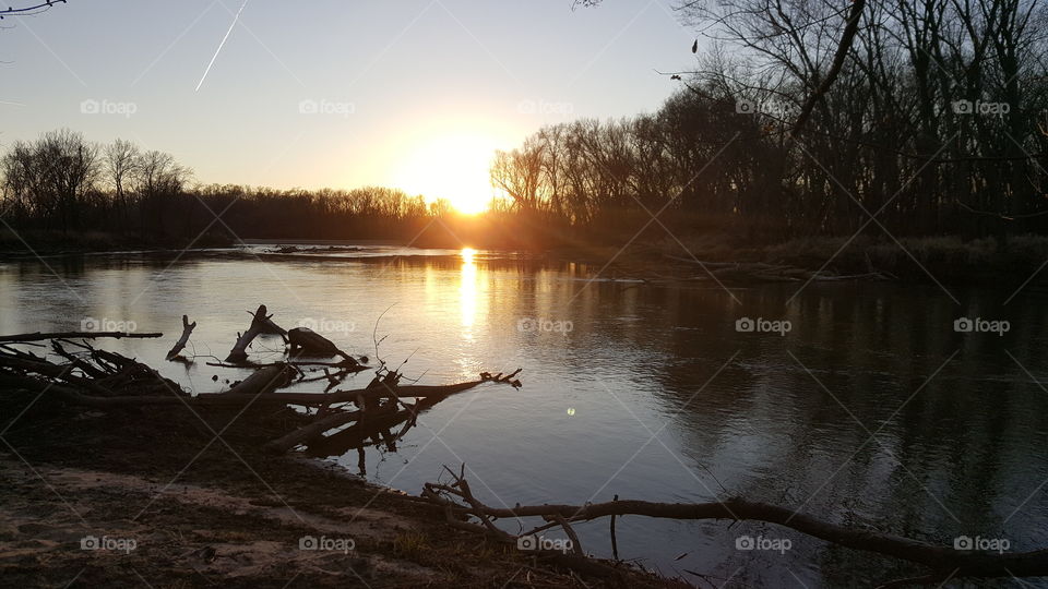 sunset at the lake