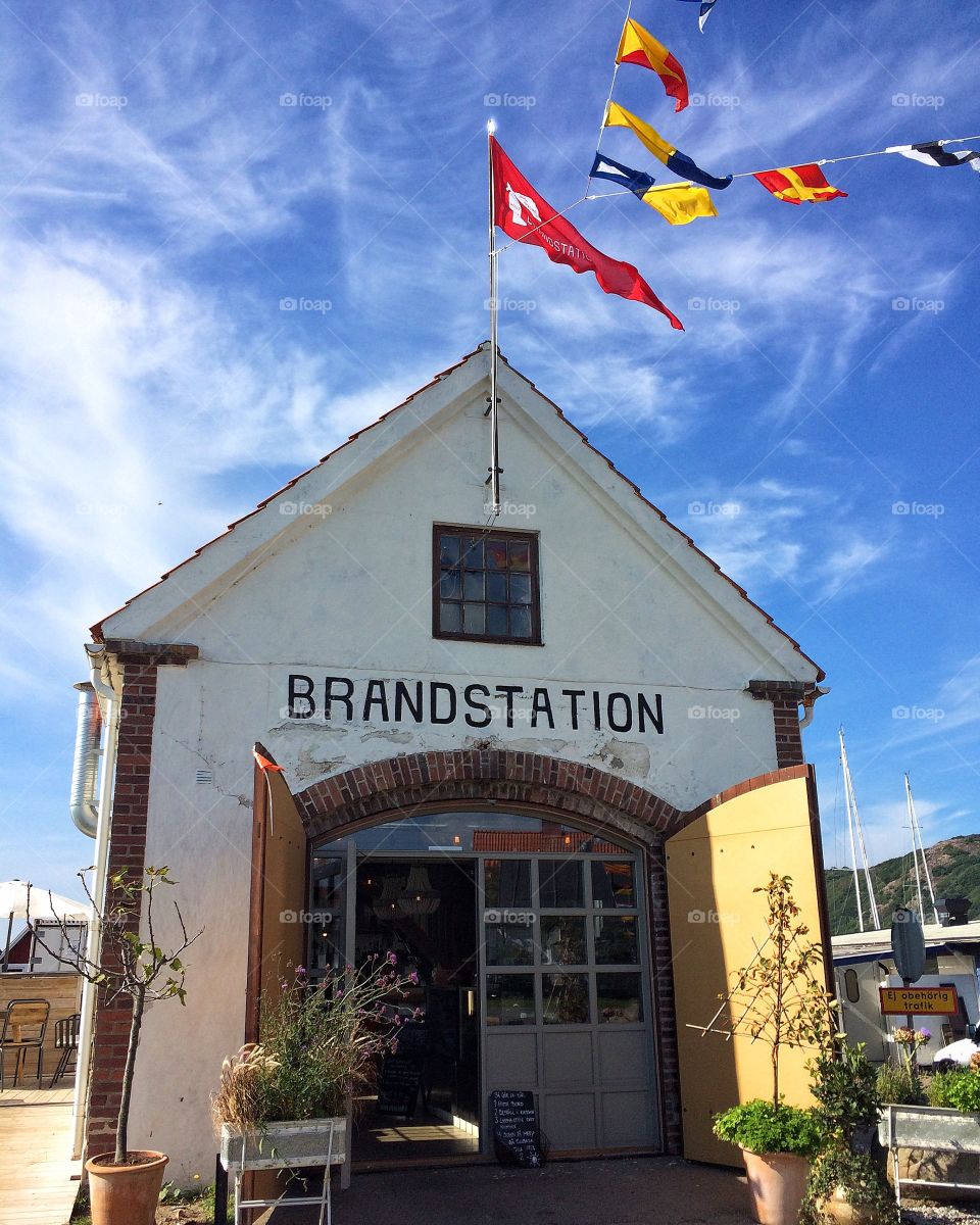 Food Market in old firebrigade stationhouse