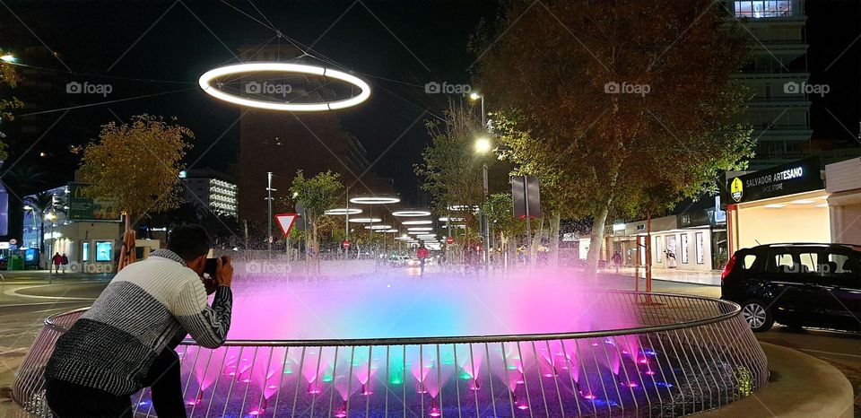 City#night#neon#lights#circles#human#photographer