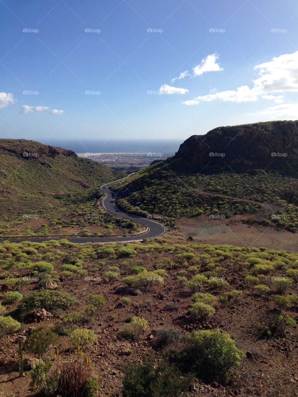 Winded road in Gran Canaria, Spain