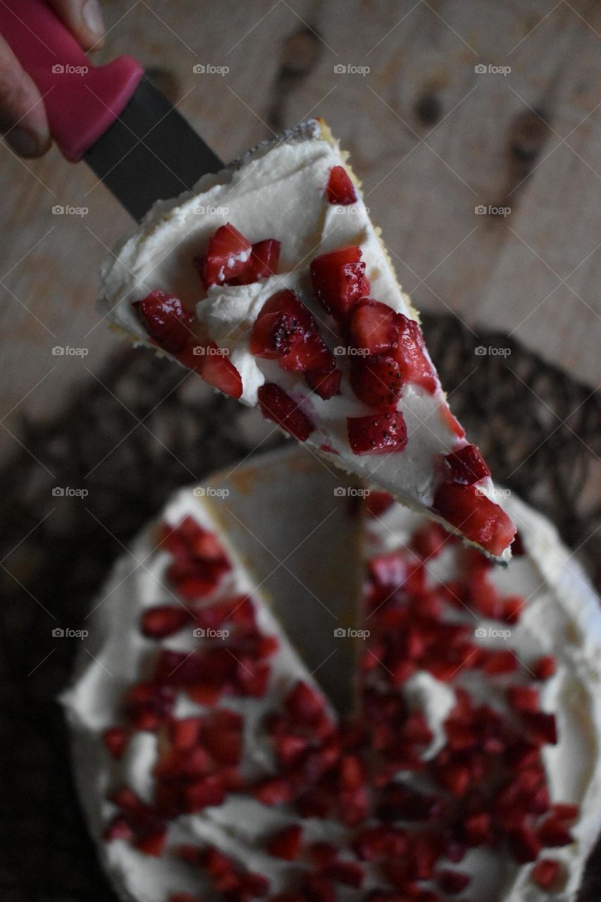 porción de torta triangular