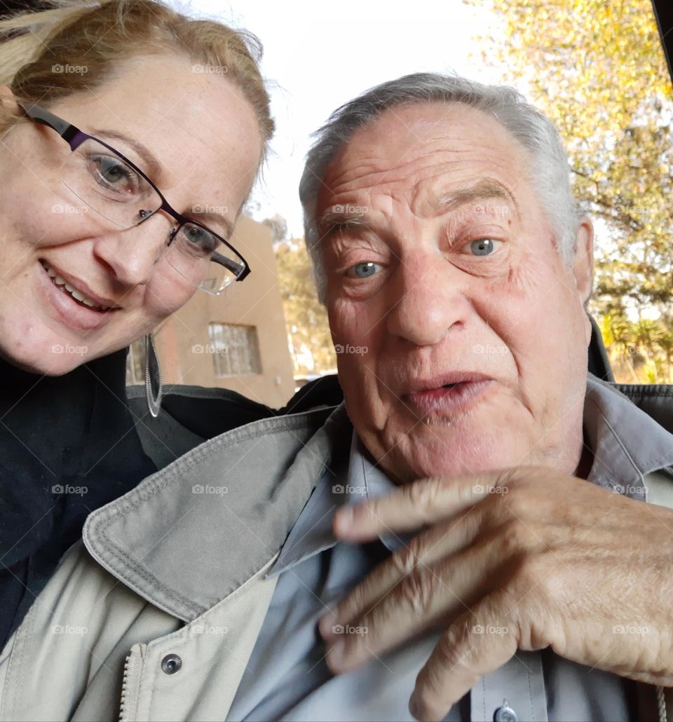 selfie showing my dad how