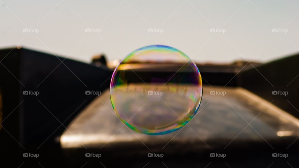 Single soap bubble