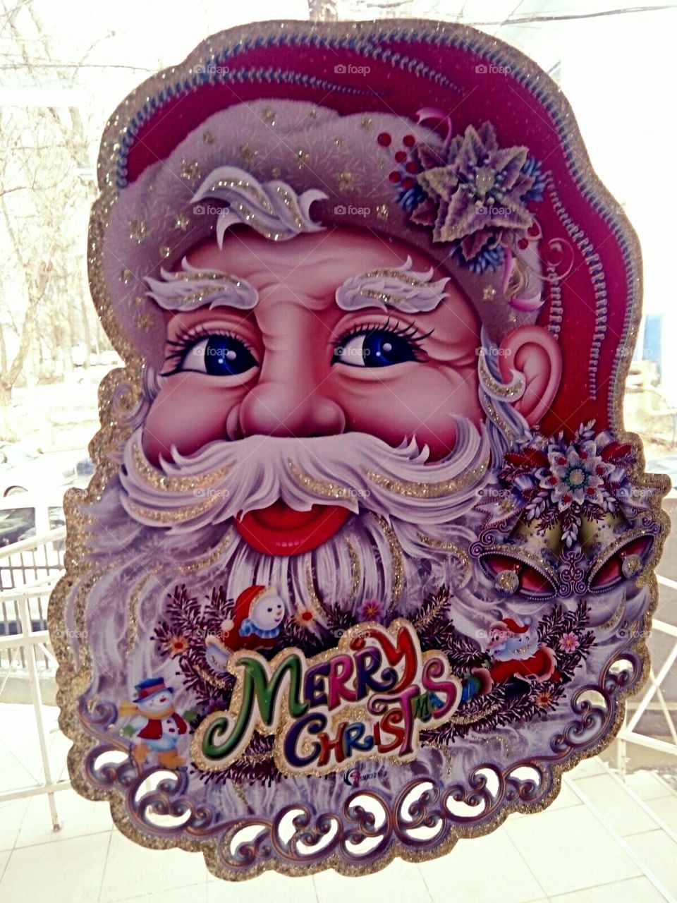 Santa Claus portrait sticker