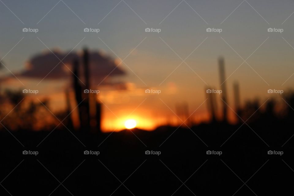 Out of focus sunset 
