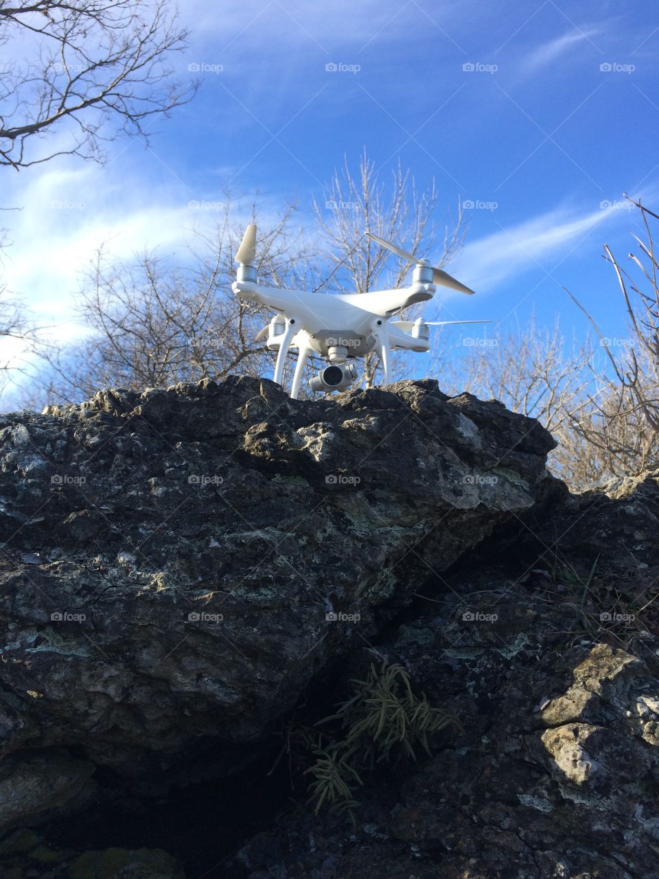 Drone on the rocks 