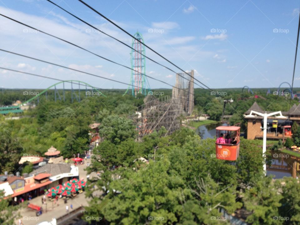  From the amusement park lift