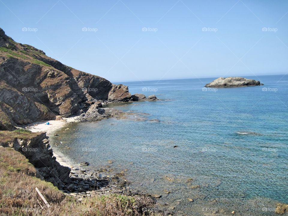 awesome beach whit white sand And cliff in north Sardinia