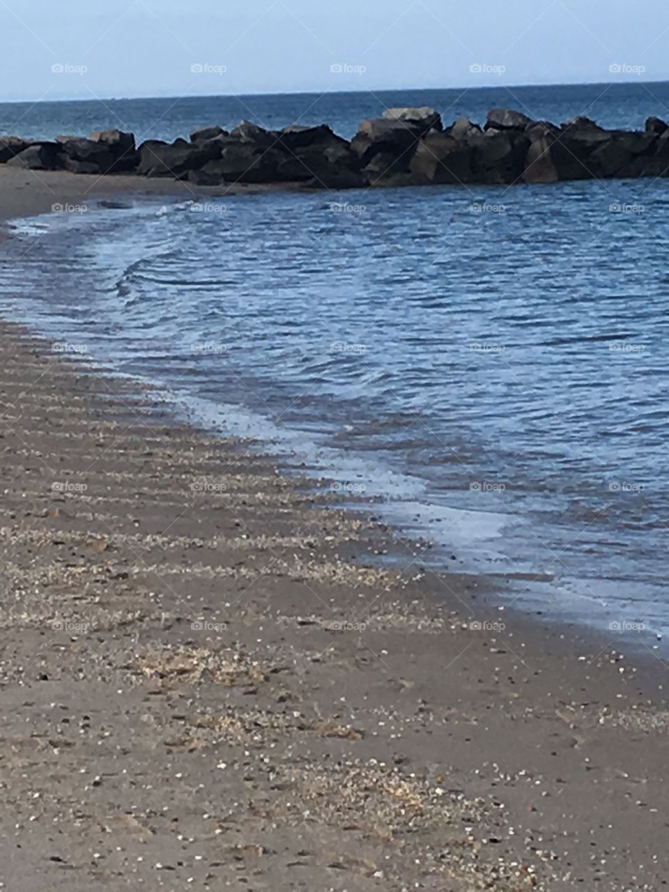 Shoreline at beach.