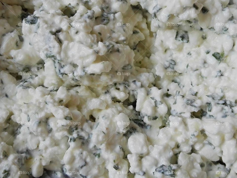 soft cheese with herbs