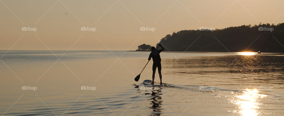 morning water sup paddling by salsa