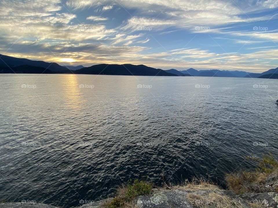 Sunset in Horseshoe bay, British Columbia 