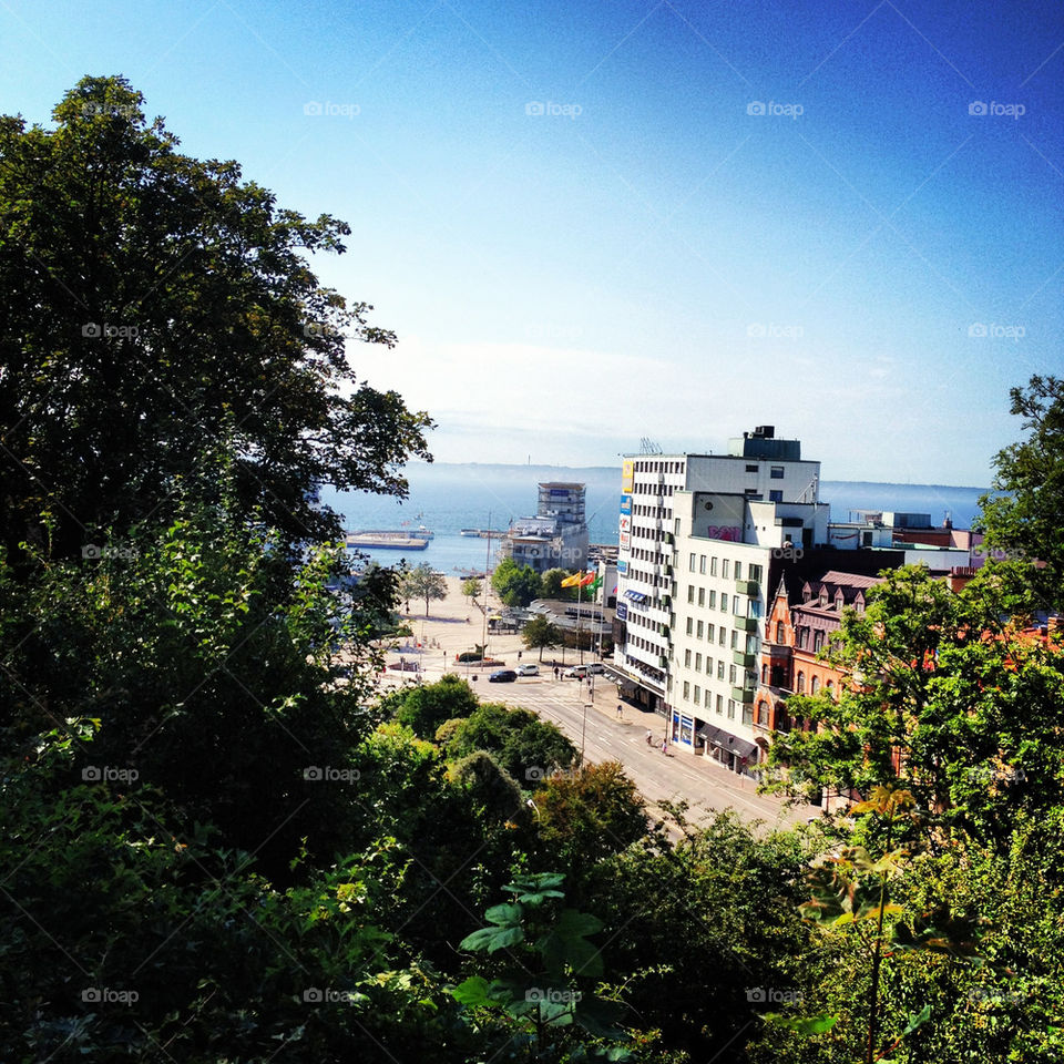 sommar helsingborg havet utsikt by lindajacobi