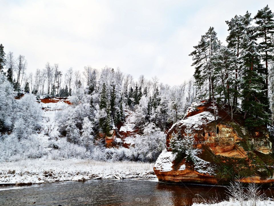 The beauty of nature in Latvia at winter