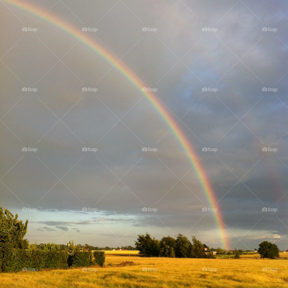 sweden nature rainbow fields by akempe
