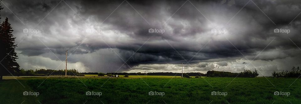 Storm clouds over the landscape