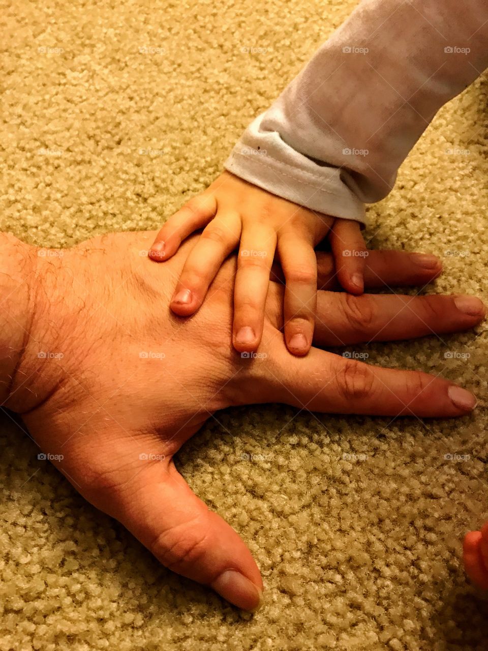 Daddy daughter hands