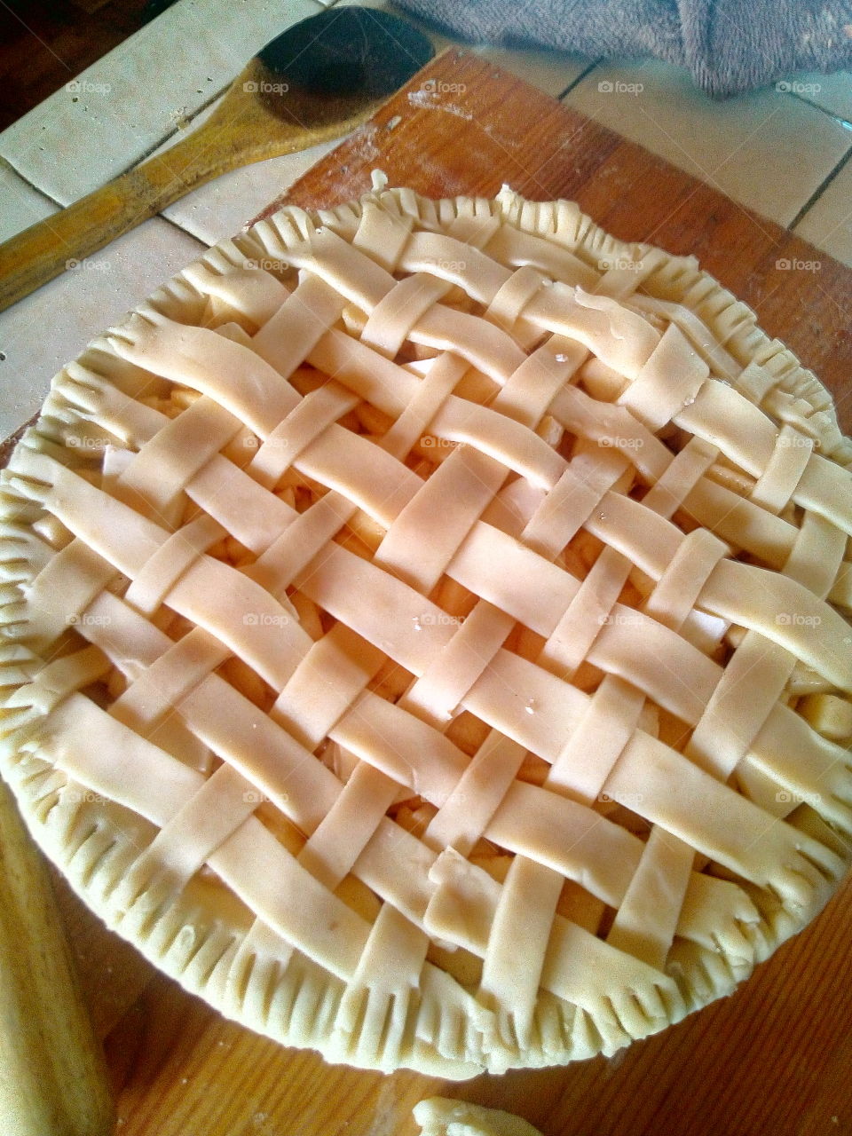 Baking some Delicious Apple pie for An Early Christmas Party.