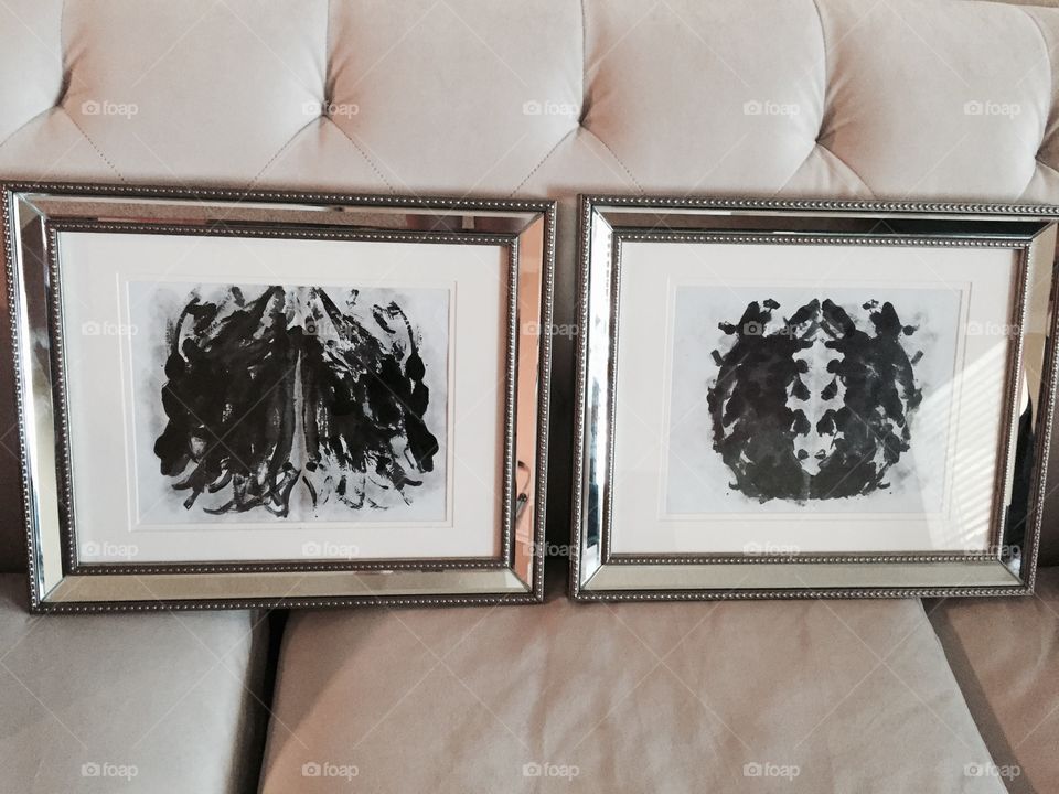 Rorschach Glam Ink Blot Prints. DIY ink blot prints 