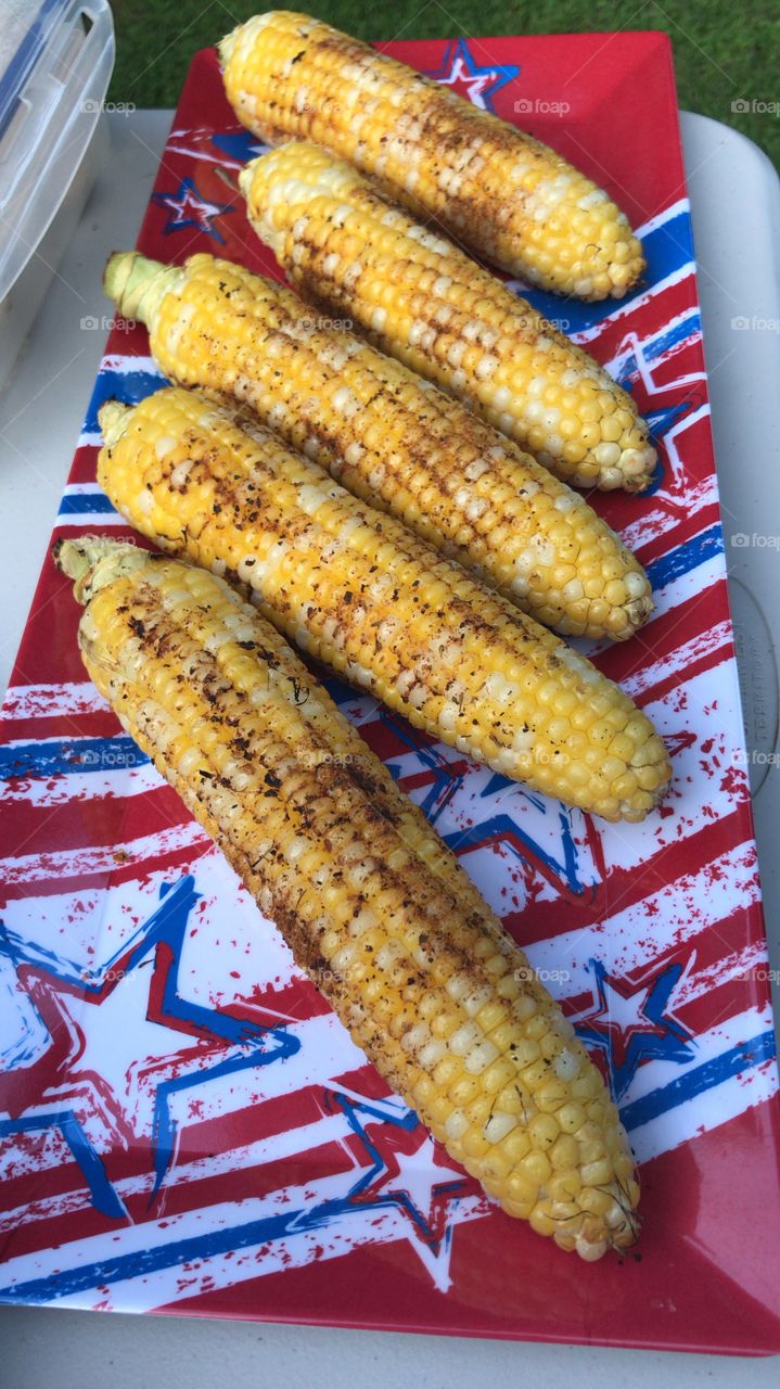 Summer grilled corn