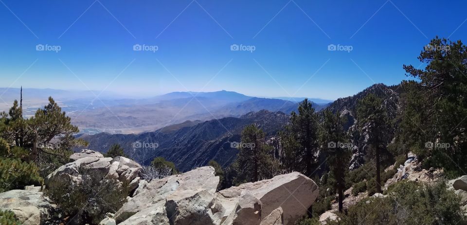 The panoramic view of Palm Spring.