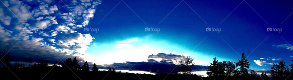 Panoramic view of a cloudy sky