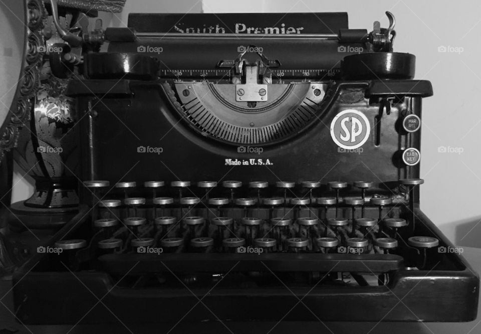 Smith Premier typewriter B&W