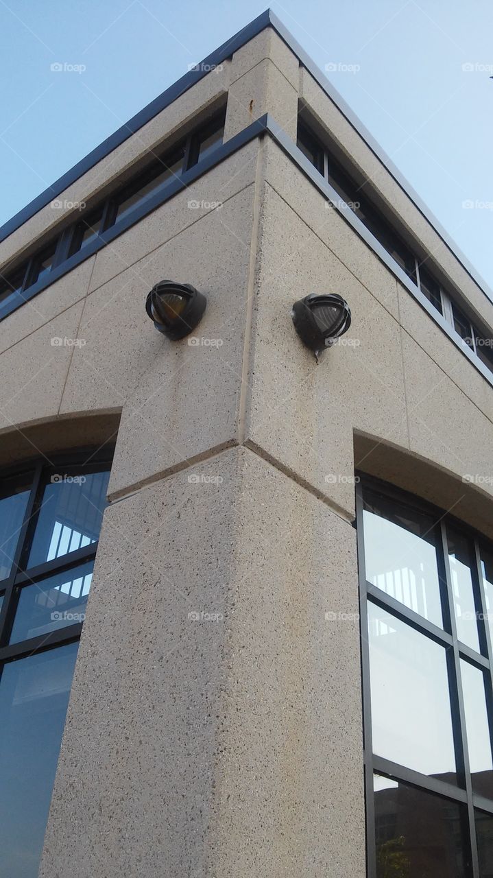 Building Corner. A building corner. Downtown Racine, Wisconsin.