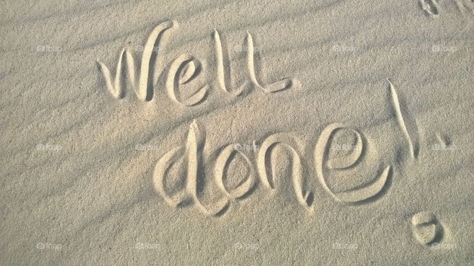 Well done on sand 